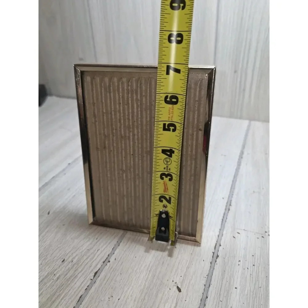 Vintage Gold Tone Picture Frame W/ Etching On Rim 5x7